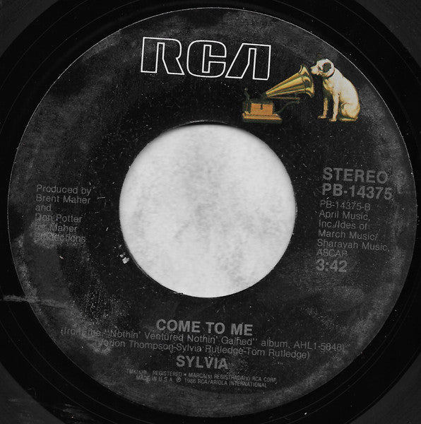 Sylvia (7) : Nothin' Ventured Nothin' Gained / Come To Me (7", Styrene)