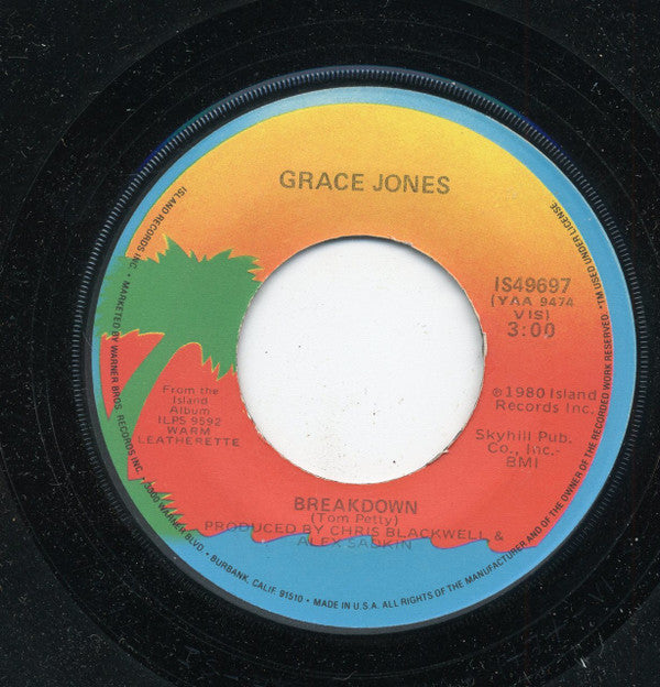 Grace Jones : Pull Up To The Bumper (7", Single)