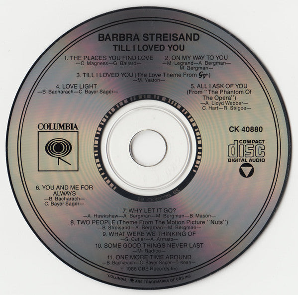 Barbra Streisand : Till I Loved You (CD, Album)