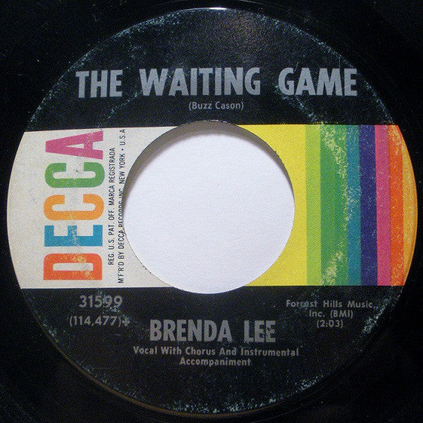 Brenda Lee : Think / The Waiting Game (7", Single, Glo)