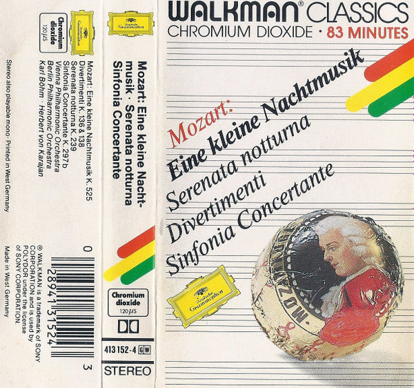 Mozart* : Eine Kleine Nachtmusik / Serenata Notturna / Divertimenti / Sinfonia Concertante (Cass, Comp, Dol)