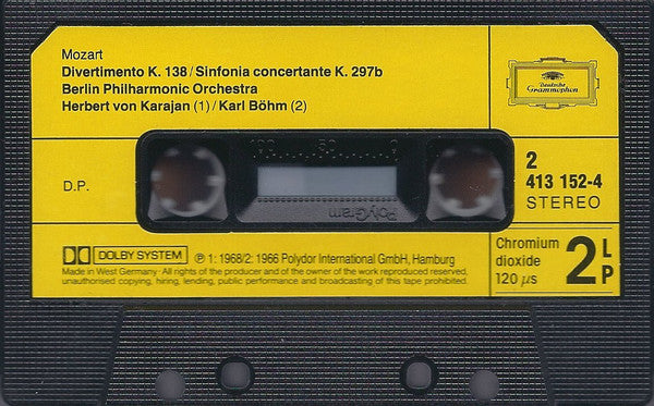 Mozart* : Eine Kleine Nachtmusik / Serenata Notturna / Divertimenti / Sinfonia Concertante (Cass, Comp, Dol)