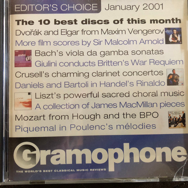 Various : Gramophone Editor's Choice - January 2001 (CD, Promo, Smplr)