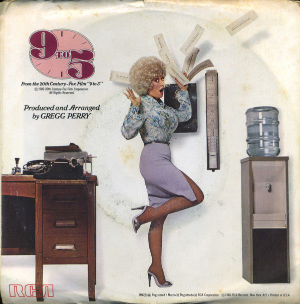 Dolly Parton : 9 To 5 (7", Single, Styrene, Ind)