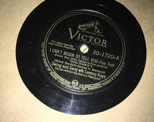 Swing And Sway With Sammy Kaye : I Can't Begin To Tell You / What Makes The Sunset? (Shellac, 10")