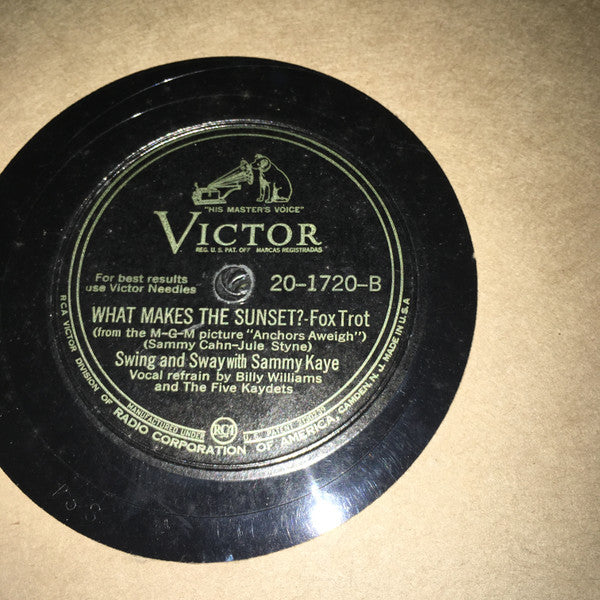Swing And Sway With Sammy Kaye : I Can't Begin To Tell You / What Makes The Sunset? (Shellac, 10")