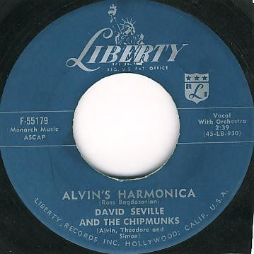 David Seville And The Chipmunks : Alvin's Harmonica / Mediocre (7", Single)