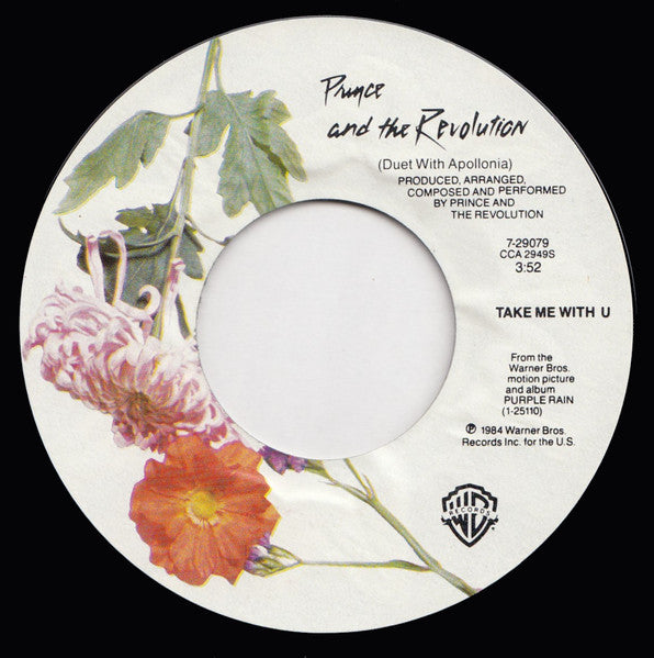 Prince And The Revolution : Take Me With U (7", Single, All)