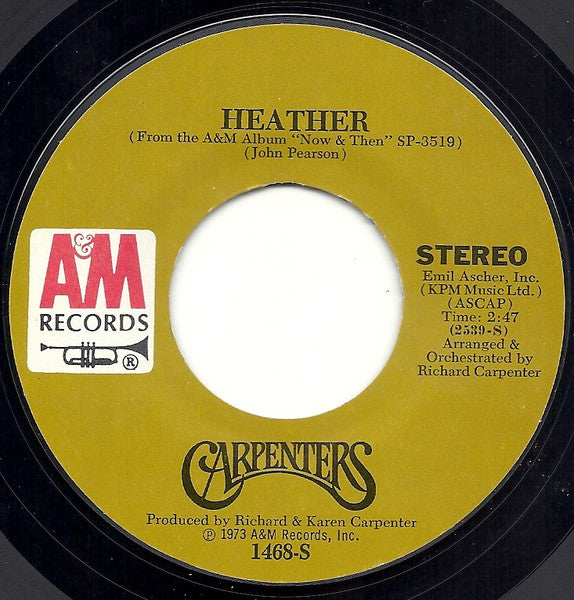 Carpenters : Top Of The World (7", Single, Styrene, Mon)