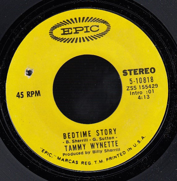 Tammy Wynette : Bedtime Story / Reach Out Your Hand (7", Single, Ter)
