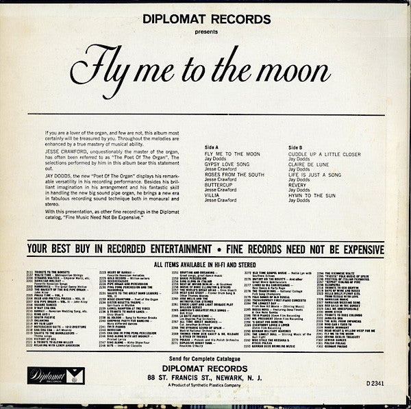 Jesse Crawford / Jay Dodds : Fly Me To The Moon (LP)