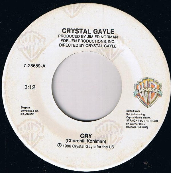 Crystal Gayle : Cry (7", Single, Spe)