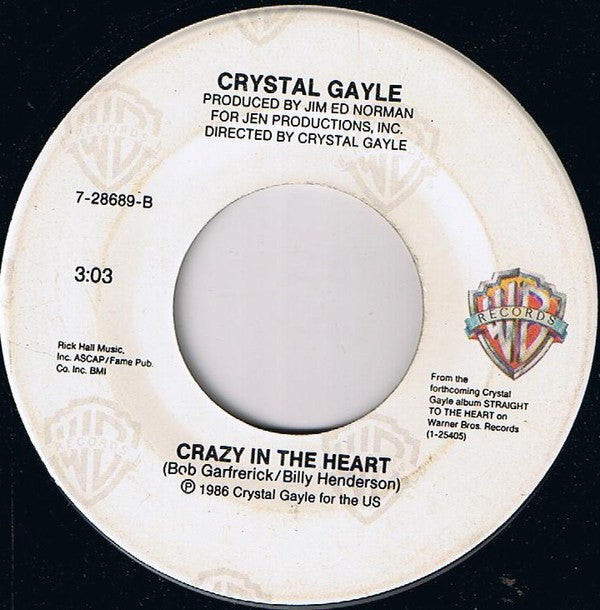 Crystal Gayle : Cry (7", Single, Spe)