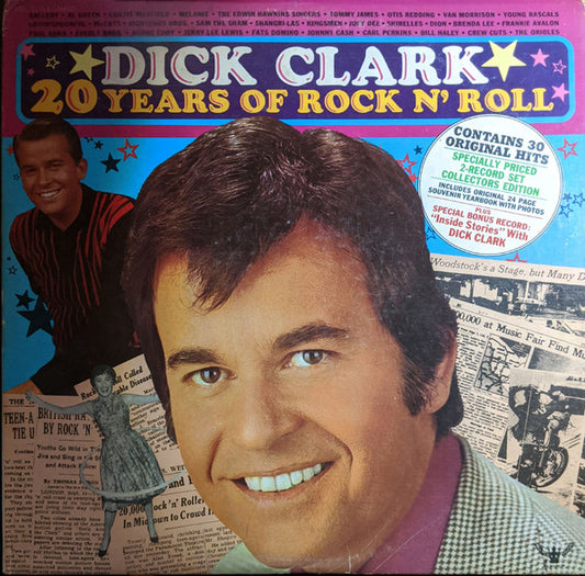 Dick Clark (2) : 20 Years Of Rock N' Roll (2xLP, Comp, RM, Col + Flexi, 7", S/Sided, Card)