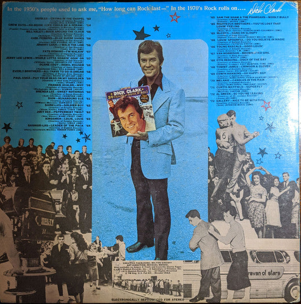 Dick Clark (2) : 20 Years Of Rock N' Roll (2xLP, Comp, RM, Col + Flexi, 7", S/Sided, Card)
