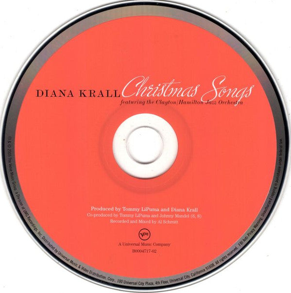 Diana Krall Featuring The Clayton/Hamilton Jazz Orchestra* : Christmas Songs (CD, Album)