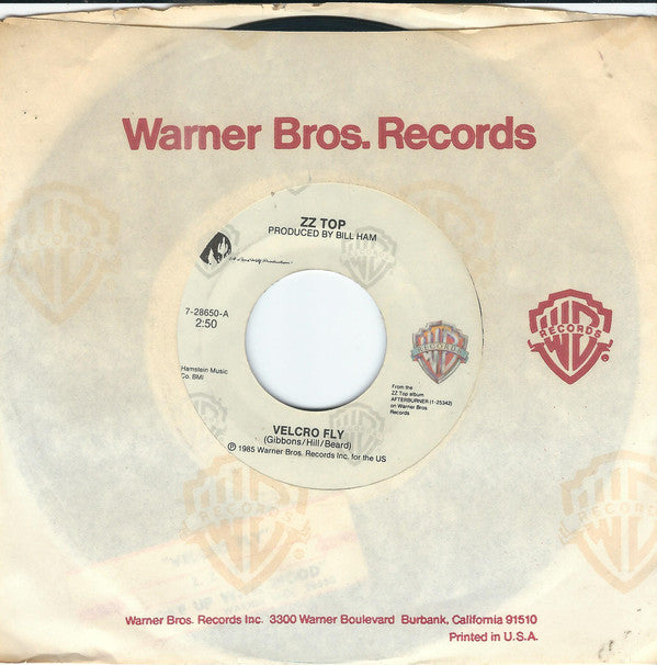 ZZ Top : Velcro Fly / Woke Up With Wood (7", Single)