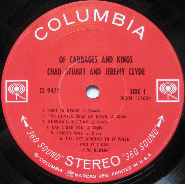 Chad Stuart And Jeremy Clyde* : Of Cabbages And Kings (LP, Album, San)