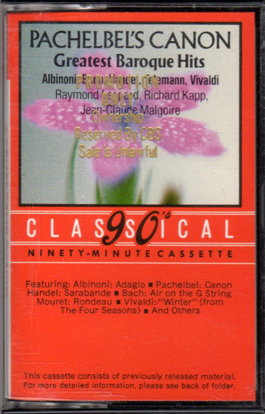 Various : Pachelbel's Canon - Greatest Baroque Hits (Cass, Comp)