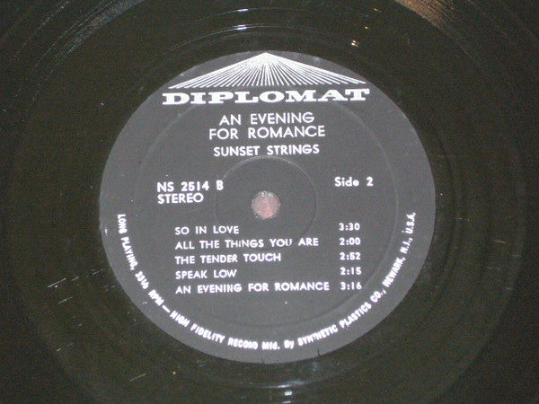 The Sunset Strings : An Evening For Romance  (LP)