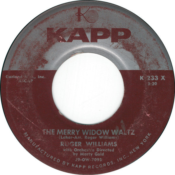 Roger Williams (2) : Near You / The Merry Widow Waltz (7", Mon)