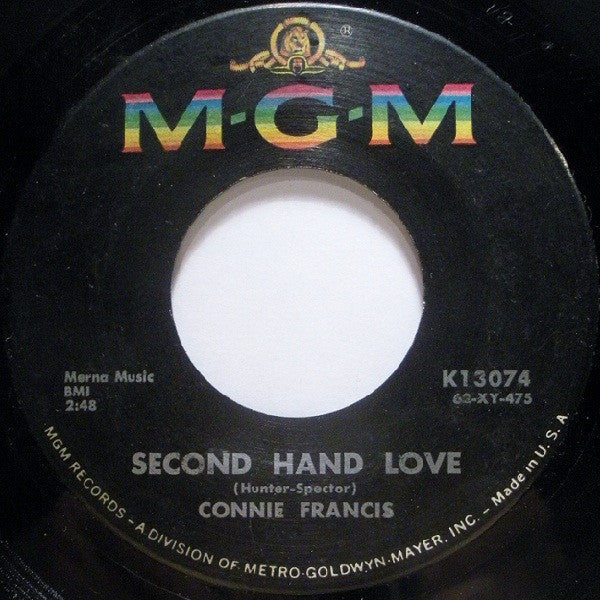 Connie Francis : Second Hand Love / Gonna Git That Man (7", Single)