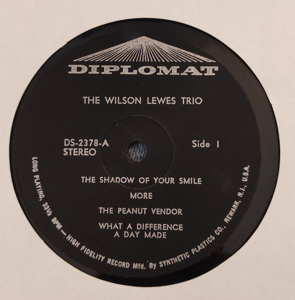 The Wilson Lewes Trio : The Shadow Of Your Smile (LP, Album)