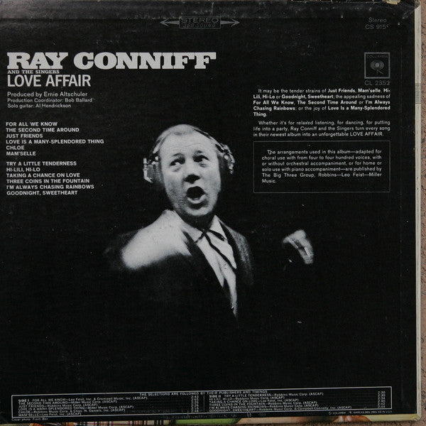 Ray Conniff And The Singers : Love Affair (LP, Album)