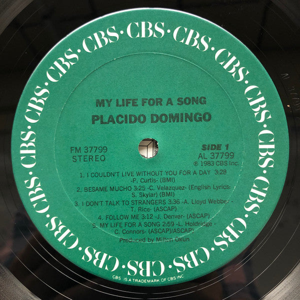 Domingo* : My Life For A Song (LP, Album, Car)