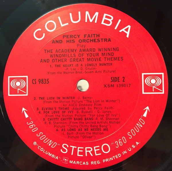 Percy Faith And His Orchestra* : Percy Faith And His Orchestra Play The Academy Award Winning Theme From "The Thomas Crown Affair" And Other Great Movie Themes (LP, Album)