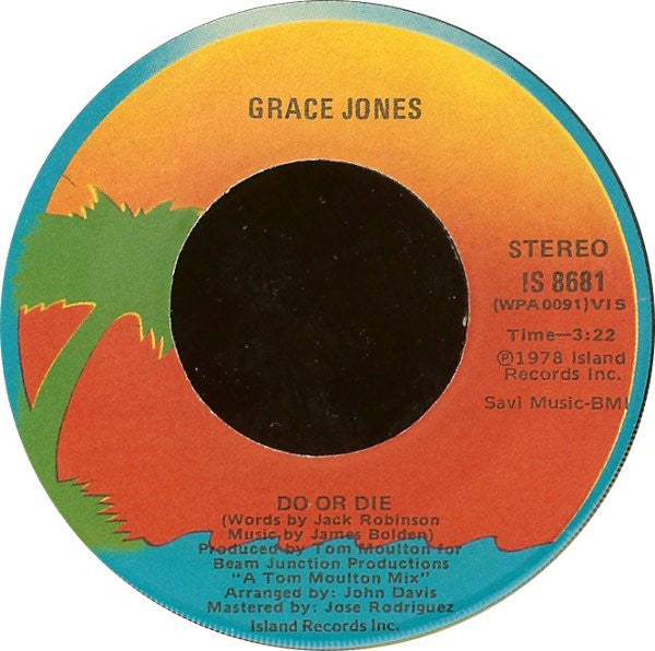 Grace Jones : Do Or Die (7", Single)
