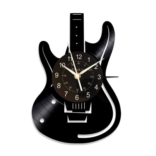 Vinyl clock music instrument series album hanging
