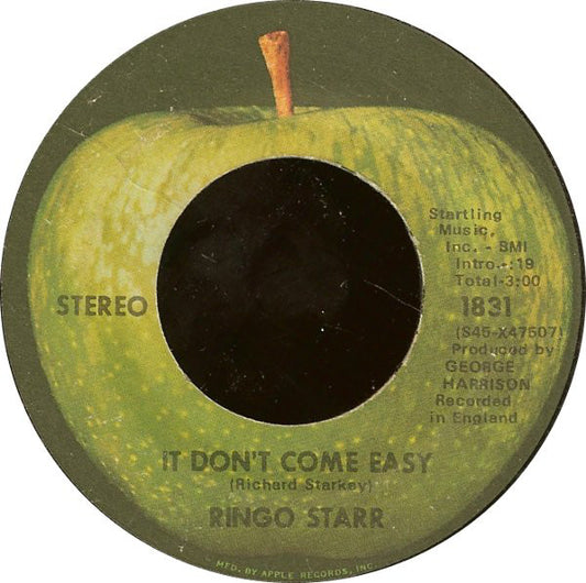 Ringo Starr : It Don't Come Easy (7", Single, Win)