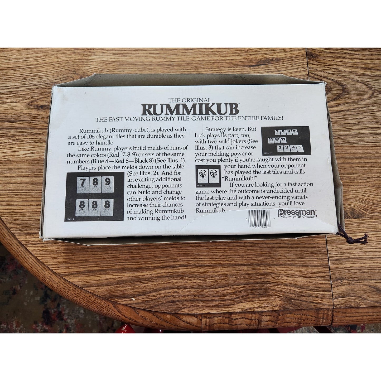 Vintage 1990 The Original Rummikub Board Game (Pressman)