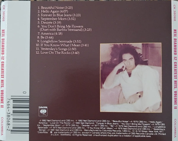 Neil Diamond : 12 Greatest Hits, Vol. II (CD, Comp, RE)