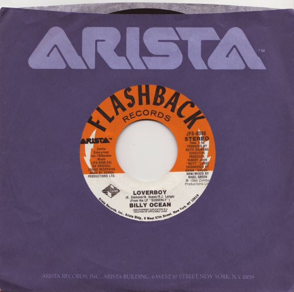 Billy Ocean : Loverboy (7", Single, RE)