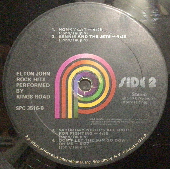 Kings Road : Elton John Rock Hits (LP, Album)