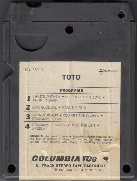 Toto : Toto (8-Trk, Album)