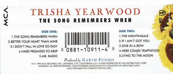 Trisha Yearwood : The Song Remembers When (Cass, Album)