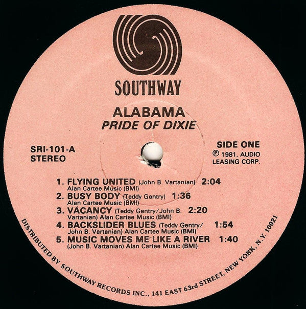 Alabama : Pride Of Dixie (LP, Album)