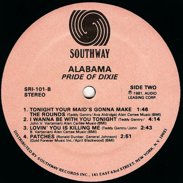 Alabama : Pride Of Dixie (LP, Album)