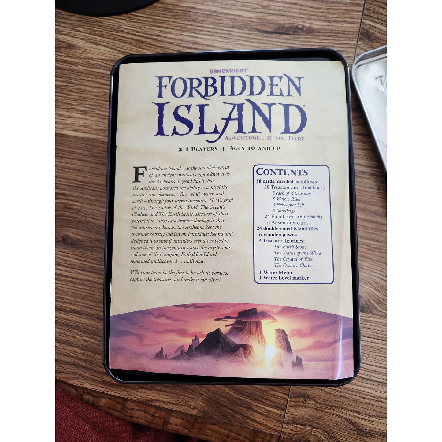 Forbidden Island Game by Gamewright - Used, Complete & Great Condition!