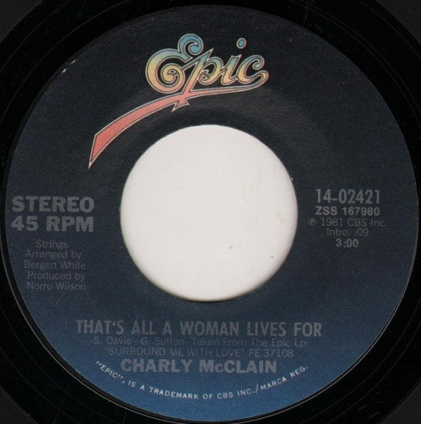 Charly McClain : Sleepin' With The Radio On (7", Single, Styrene, Ter)