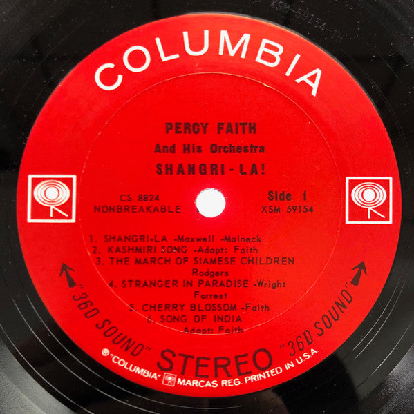 Percy Faith And His Orchestra* : Shangri-La! (LP, Album, San)