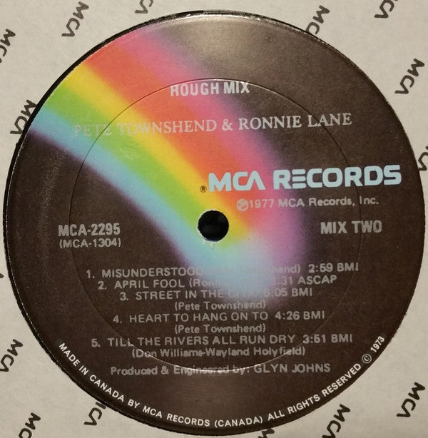 Pete Townshend • Ronnie Lane : Rough Mix (LP, Album, Gat)