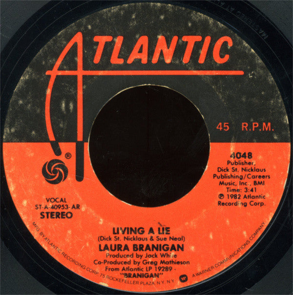 Laura Branigan : Gloria / Living A Lie (7", Single, Styrene, AR )