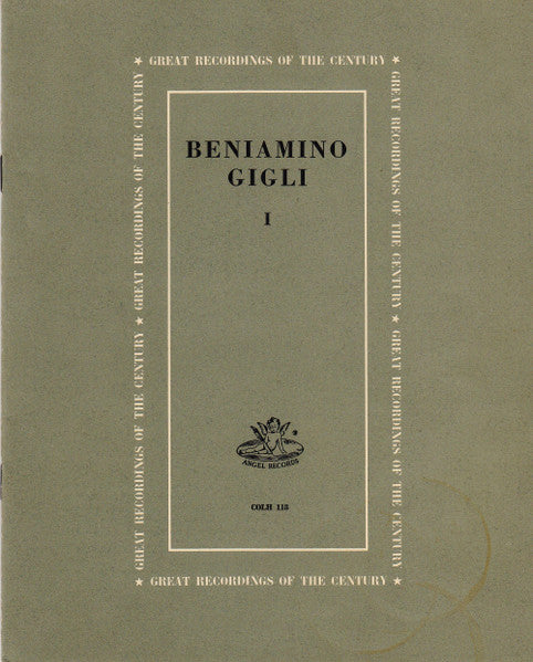 Beniamino Gigli : Album 1 (LP, Comp)