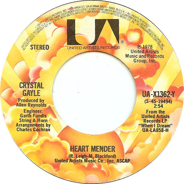 Crystal Gayle : Heart Mender (7", Win)