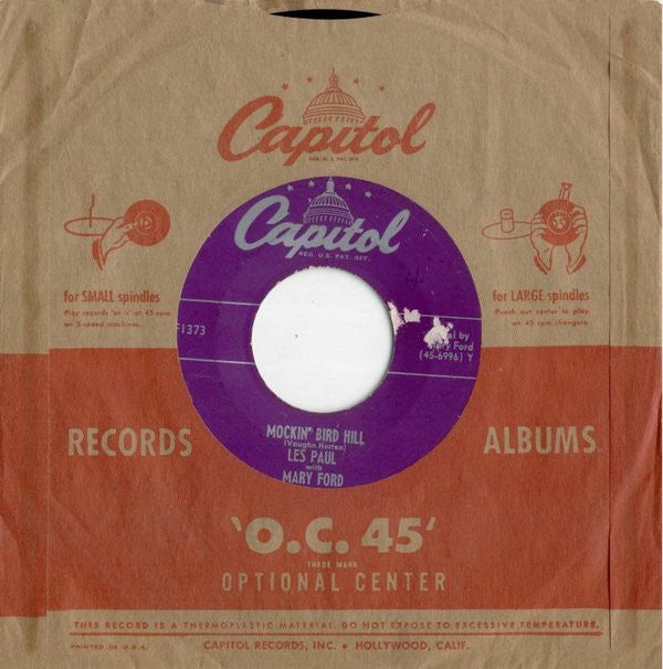 Les Paul With Mary Ford* / Les Paul : Mockin' Bird Hill / Chicken Reel (7", Single)