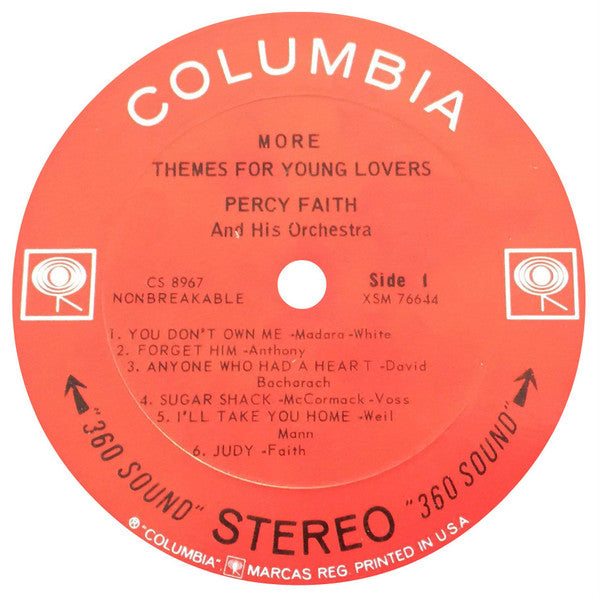 Percy Faith & His Orchestra : More Themes For Young Lovers (LP, Album)